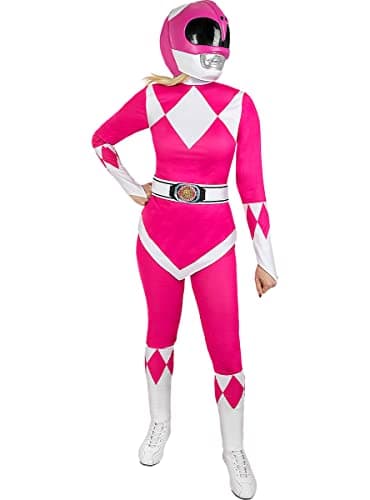 Funidelia | Casque Power Ranger Rose adulte pour femme Super héros, Dessins Animés - Accesoires pour Adultes, accessoire pour déguisement - Rose