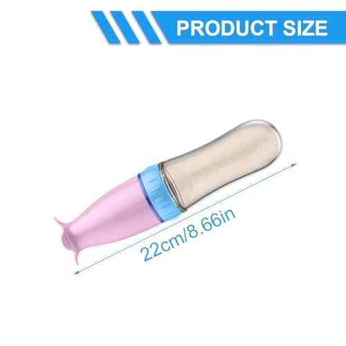 KXUSW Cuillère à Presser En Silicone Pour Bébé 90 ml,Biberon Cuillere Bebe,Biberon Cuillère,Squeeze Bouteille Alimentation à La Cuillère,Convient Aux Enfants De Plus De 3 Mois(Rose)