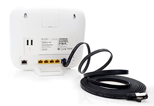 1aTTack.de 0,25 m Câble patch Cat 8 plat noir Câble réseau 40 Gigabit Câble Ethernet LAN 40 Gbits 2000 MHz Câble patch Câble Cat8 LSZH TPE PIMF Connecteur Rj45 10 pièces - 0,25 m