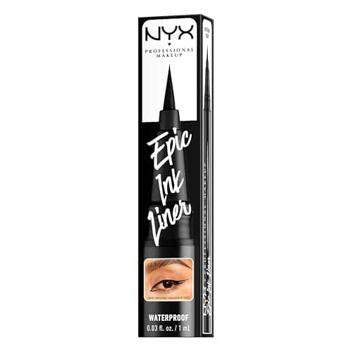 NYX Professional Makeup Eyeliner Feutre Epic Ink Liner, Waterproof, Formule Vegan, Teinte : Black (01)