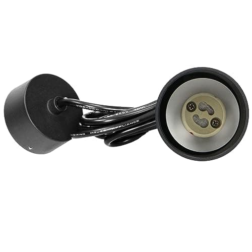 Miratic Suspension Luminaire Max 35W IP20 Rond Aluminium Source Lumineuse Remplaçable GU10 (Source Lumineuse Non Incluse) (noir)