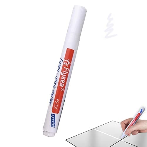 Gusengo Stylo À Joint Carralage Blanc/Beige, Peinture pour Carrelage Salle Bain, Kit Reparation Carrelage, Stylo À Coulis Carreaux pour Salle Bain, Cuisine, Porche, Terrasse
