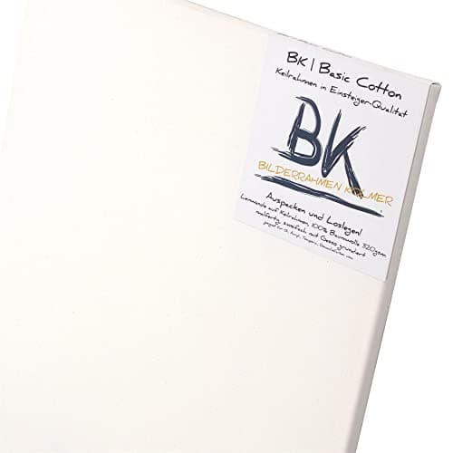 BK BILDERRAHMEN KOLMER 6 Toiles A Peindre B.K. Basic | 50x60 cm | sur Chassis, Pur Coton