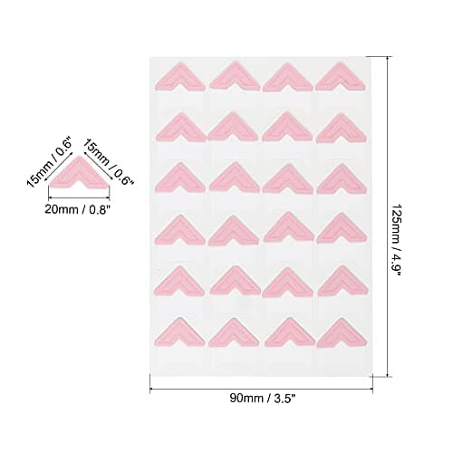 PATIKIL Photo Coins, 10 Feuilles/240 Pcs Auto-adhésif Bricolage Image avec Soutien Autocollant pour Journal Album Agenda Scrapbook, Rose