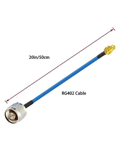 Vecys 2PCS SMA Femelle vers N Type Mâle Câble Coaxial RF N Type RF Coaxial Pigtail Câble 20" /50CM RG402 SMA Mâle 50 Ohm Câble D'extension à Faible Perte