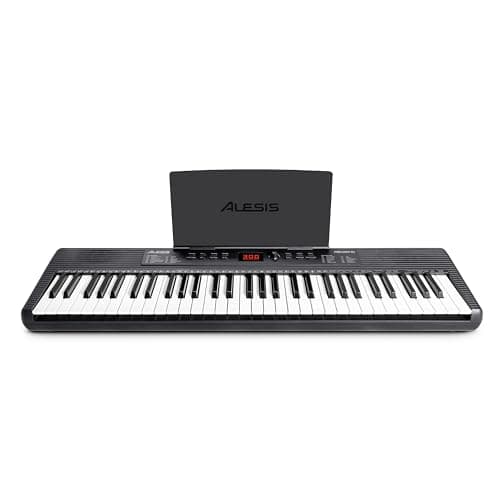 Alesis Melody 61 MK4 Clavier Piano 61 Touches avec Accessoires | Portable, 300 Sons, Modes Split/Layer, Inclus Cours, Stand, Banquette, Microphone et Casque, pour Débutants