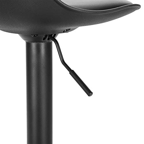 EUGAD 1 X Tabouret de Bar en Cuir synthétique Noir réglable en Hauteur et pivotant à 360 °,0651BY-1