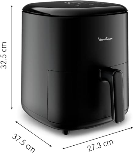 Moulinex Easy Fry Max Friteuse sans huile, Capacité XL de 5 L, Jusqu'à 6 personnes, 10 programmes automatiques, Ecran tactile digital, Gain de temps et d'énergie, air fryer EZ245820