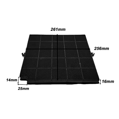 EVAYP/Filtre à charbon actif/Convient pour AIRFORCE - ARTHUR MARTIN - ELECTROLUX - WHIRLPOOL - AIRLUX - M-SYSTEM / AFFCAF16CS FC120 875956 KFMK-6 pour hottes de cuisine, hottes aspirantes