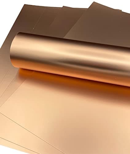 Syntego 5 feuilles A4 Premium Mirri effet soie carte simple face 290 g/m2 / 107 lb couverture (or rose)