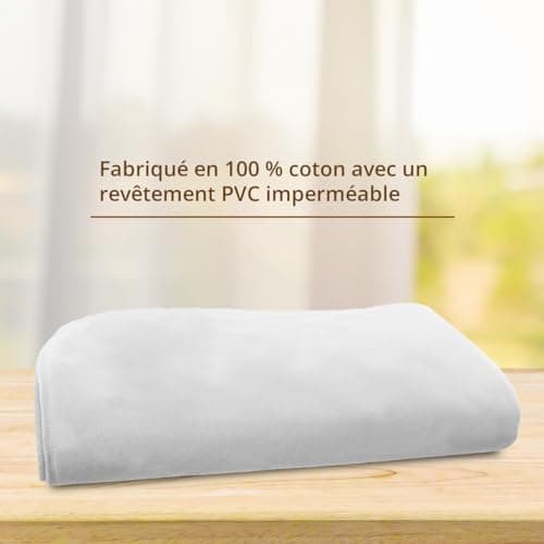 PimPam Factory - Protège Matelas imperméable en Coton 80 x 190 cm - Alese lit Lavable - Protege Matelas pour Personnes âgées, Enfants et bébés - Fabriqué en Espagne Label ITEL