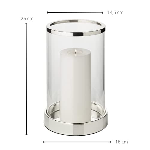 Edzard Lanterne Sanremo, argenté, résistant au ternissement, Hauteur 26 cm