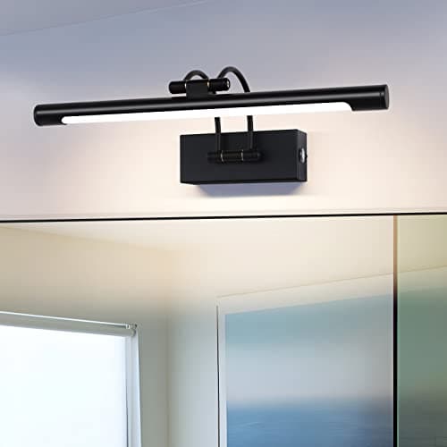 TYhogar Applique Miroir Lampe à LED pour Salle de Bain Eclairage Tableau Câblage Fixe 40cm 10W Applique Murale Salle de Bain Applique Murale Intérieure 3CCT avec Variation Continue