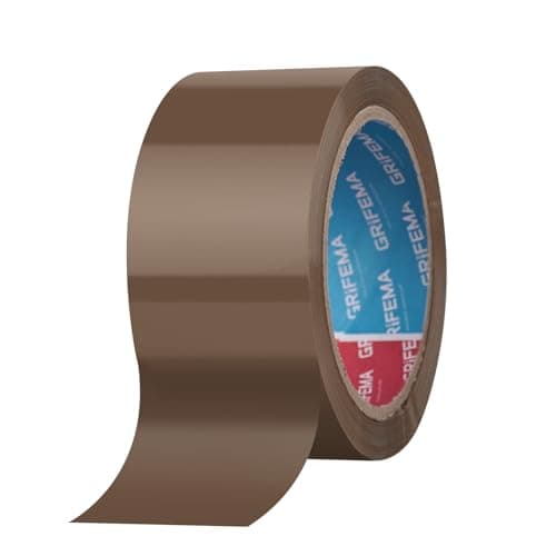 GRIFEMA GA4004-1, Ruban Adhésif d'emballage Marron pour l'emballage de Boîtes en Carton pour l'expédition et le Déménagement, Faible Bruit