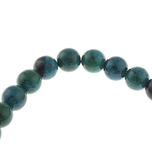 Perles de pierre précieuse, en chrysocolle, azurite, rondes, disponibles en 6 et 8 mm, bleu et vert, de 8 mm