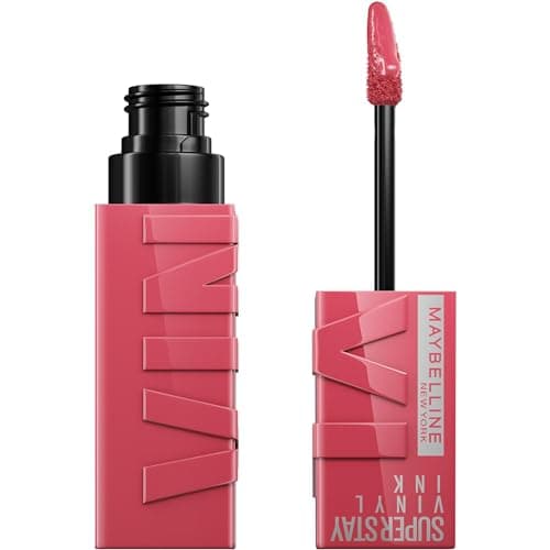 Maybelline New-York - Rouge à Lèvres Liquide - Effet Vinyl Brillant - Longue Tenue - SuperStay Vinyl Ink Pink - Teinte : Sultry (160)