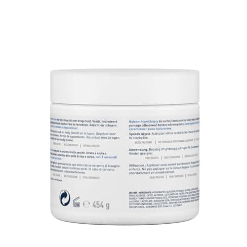 CeraVe - Baume Hydratant - Nourrit, Hydrate et Aide à Restaurer la Barrière Cutanée - Visage & Corps - Acide Hyaluronique + 3 Céramides Essentiels - Sans Parfum - Peau Sèche à Très Sèche - 2 x 454 ml