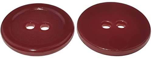 AERZETIX - C56420 - Lot de 50 Boutons de couture ronds Ø20x2.2 mm à 2 trous 32L L32 - couleur bordeaux - en plastique - diamètre de l'ouverture 2 mm - mercerie/vêtements/mode