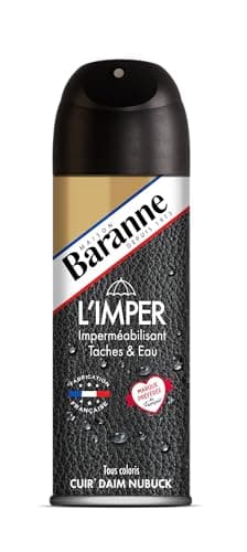 Baranne - Impermeabilisant Taches et Pluie Tout Cuirs Véritables - Imperméabilisant Chaussure - Préserve la Souplesse des Matières - Pulvérisateur - 200ml