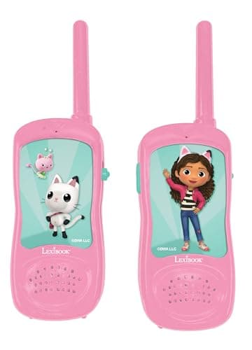 Lexibook Lexibook-RPTW12GDH, Pandy Pattes, Chats, Gabby et la Maison Magique, Set d’Aventurier pour Enfants, Talkies-Walkies 120m, Jumelles, Boussole, Lampe de Poche, RPTW12GDH