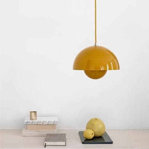 Moderne Lampe Suspendue Minimaliste Bourgeons Fleurs E27 Général-Jaune
