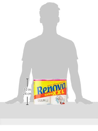 Renova Essuie-tout Extra XXL 2 plis blanc, 1 rouleau XXL = 3 rouleaux standard, 2 rouleaux