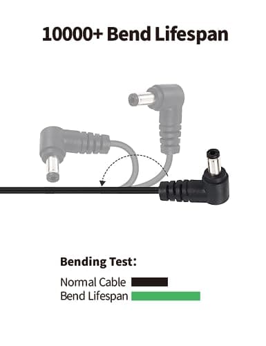Câble d'Extension DC Tonton 12V de 5 Mètres, Adaptateur d'alimentation 5,5mm x 2,1mm, Câble d'alimentation en L à 90 Degrés pour Caméra de Surveillance, Caméra IP, DVR, etc. 5M (2 Pièces)