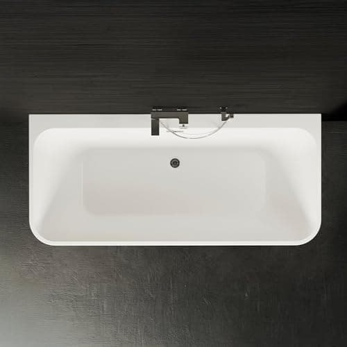 SPALINA Baignoire Semi-îlot Murale Mint 170, L170xl81xH57cm, by