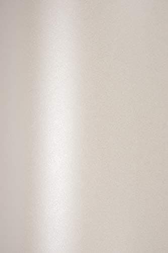 Netuno 10x feuilles de carton crème nacré 230g A4 210x297mm Sirio Pearl Oyster Shell papier de haute qualité pour mariage anniversaire Noël invitations diplômes cartes de vœux scrapbooking bricolage