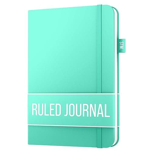 carnet a5 doublé pour écrire | Ligné 150 pages, papier épais 120 g/m2, notes autocollantes, boucle pour stylo, bande élastique, couverture rigide en cuir | Des gribouillis qui comptent A5, 5,75x8,2