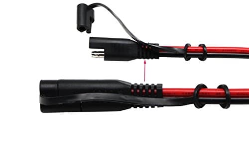 CERRXIAN Prise allume-cigare 10V 12V à SAE Câble de charge d'extension avec adaptateur à démontage rapide, avec fusible et voyant DEL SAE étanche
