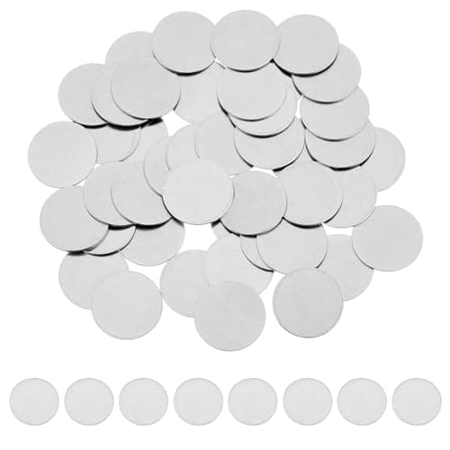 DICOSMETIC 20 pièces en Acier Inoxydable Rond en Métal Estampage Vierge Gravure Pièces Vierges Marqueur de Balle de Golf Pièce de Défi pour Bricolage Artisanat Collection
