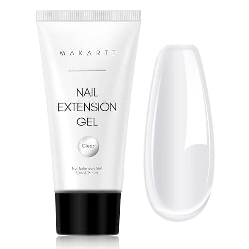 Makartt Poly Nail Extension Gel - Long Lasting Nail Builder Gel de Construction Ongle, Acrylic Thickening Gel pour Beginner and Professional, Quick Extender Gel UV/LED pour Nail Art, 50ML(Transparent)