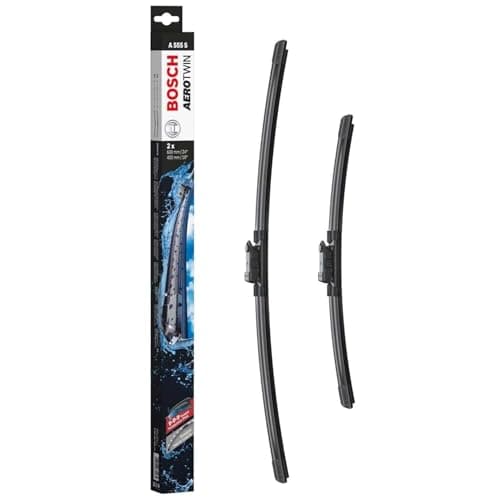 Bosch Balais d'Essuie–Glace Plats Aerotwin A555S, Longueur: 600mm/400mm – 1 Paire de Balais avant
