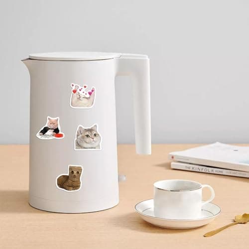 BHIPKOT Cat Meme autocollant pour ordinateur portable(100 PCS) cadeau pour enfants adolescents adultes garçons Meme Stickers vinyle imperméable pour scrapbook skateboard voiture bagages