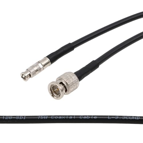 HangTon Câble vidéo 4K 12G SDI HD Micro BNC vers BNC standard pour caméra Blackmagic Video Assist 50 cm