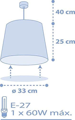 Dalber Lustre Chambre Lampe Suspension Pour Enfants Star Light Étoiles Bleu, 82212T, E27