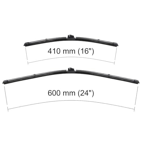Mossa Balais d'essuie-glace de pare-brise adaptés pour Renault Clio III (06.2005-12.2015) - essuie-glace pour lunette avant - kit essuie glaces 1