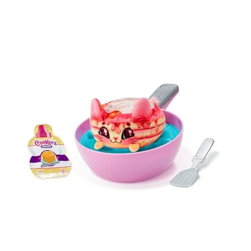 Cookeez Makery Pancake Treatz, Fais Apparaître Une Peluche Parfumée, Place Le Mélange sur la Poêle et Retourne Le Pancake : Une Peluche Parfumée Interactive Apparaît, Quelle Surprise Vas-Tu Créer