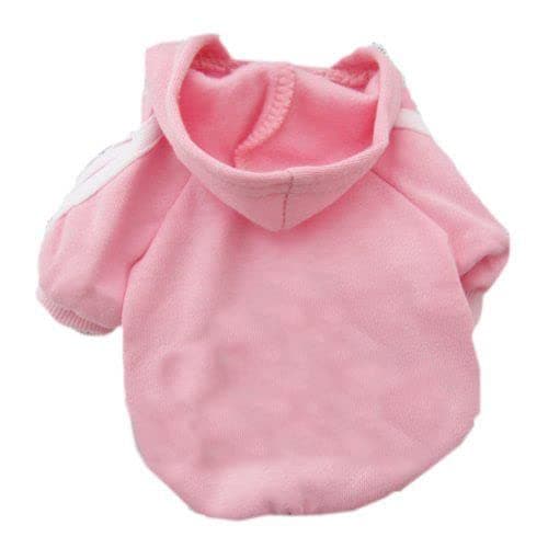 Ducomi Sweat à Capuche pour Chien 100% Coton - Manteau pour Petit, Moyen et Grand Chiens, Chihuahua, Bouledogue Français, Labrador, Pitbull et Amstaff, Pull Confortable (Rose, XL)