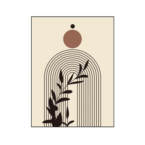 WZXGHE Lot de 3 posters abstraits - Plante géométrique - Impression d'art - Poster moderne pour salon et chambre à coucher - Sans cadre - A, 3 x 40 x 60 cm