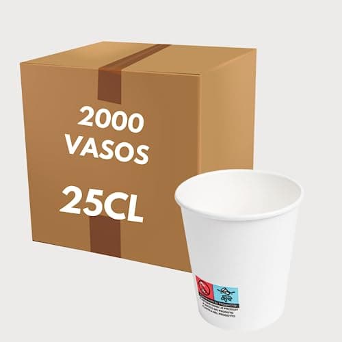 COVR 2000 Gobelets carton blanc (25cl - 8oz / 2000 unités)
