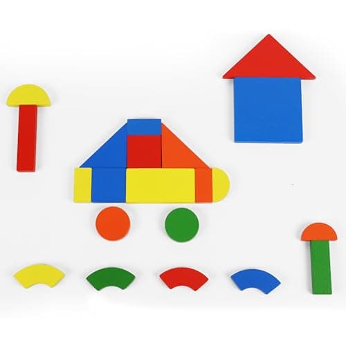 Chevalet magnetique double pliable enfant en bois -Tableau Enfant avec Alphabet magnétique et Chiffres magnétiques et formes magnétiques. chevalet peinture avec rouleau de papier à dessin (Shapes)