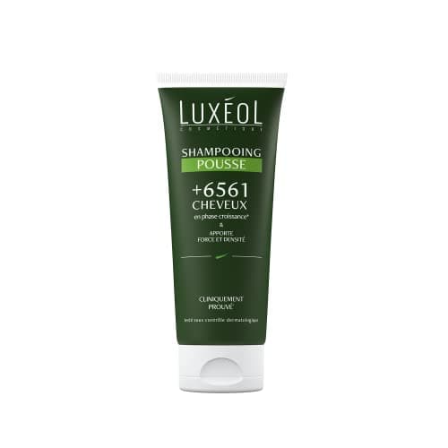 LUXÉOL - Shampooing Pousse - Augmente la densité capillaire - Réactive La Pousse Des Cheveux Existants - 86% D'Ingrédients D'Origine Naturelle - Fabriqué En France - 200ml