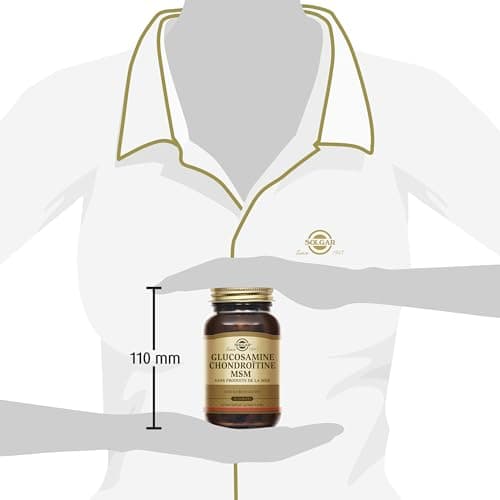 Solgar Extra Concentré Glucosamine Chondroïtine MSM - Haute qualité - Ingrédient breveté - Forte concentration - Complément Alimentaire - Flacon de 60 comprimés