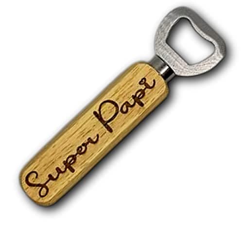 Décapsuleur en Bois personnalisable | Cadeau personnalisé| Gravure Laser | pour Maison Cuisine Bar Cadeau Anniversaire, (VOTRE TEXTE)