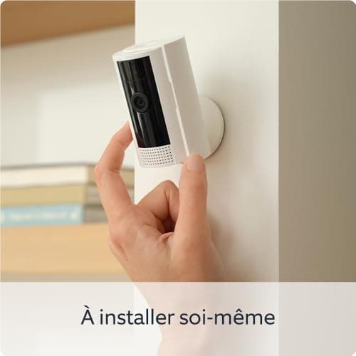 Ring Caméra intérieure (Indoor Camera 2e gén.) | Caméra de surveillance wifi sur secteur pour animaux, vidéo HD 1080p, audio bidirectionnel, cache de confidentialité | Essai Ring Home gratuit 30 j.