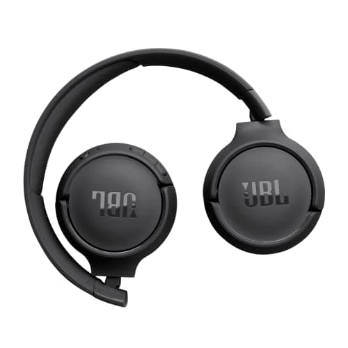 JBL Tune 520BT, casque audio sans fil, léger et confortable, Bluetooth 5.3, autonomie jusqu'à 57 h, charge rapide, son JBL Pure Bass, noir