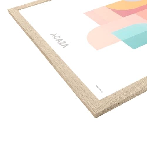 ACAZA Cadre Photo 50x70 cm pour Photos, Affiches et Posters, Bois MDF, Format B2, Chêne Clair