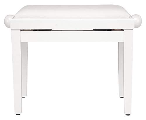 Classic Cantabile Banquette de Piano en Blanc Brillant